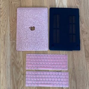 MacBook Pro 13inch pink glitter case